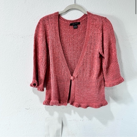 C’EST CITY Cardigan orange V-neck size:S - Picture 4 of 16